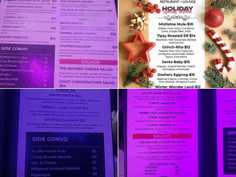 CONVO Restaurant and Lounge Menu