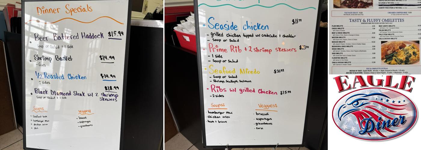 Eagle diner Menu