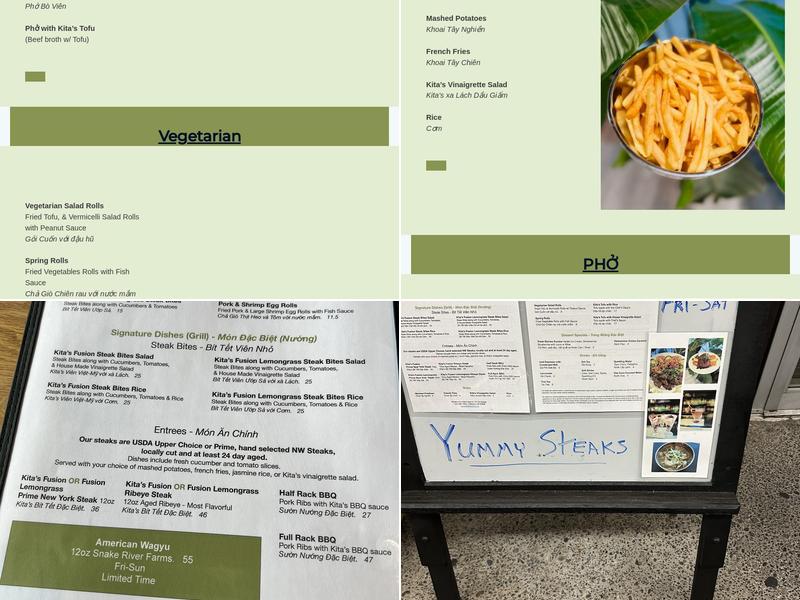 Pho Kita Steak & Ribs Menu