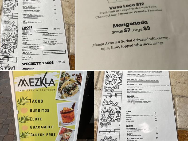Mezkla Menu