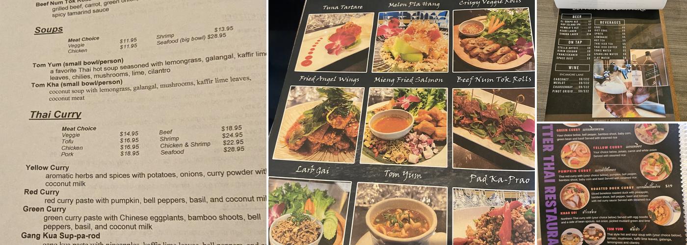 Better Bites Thai & More Menu