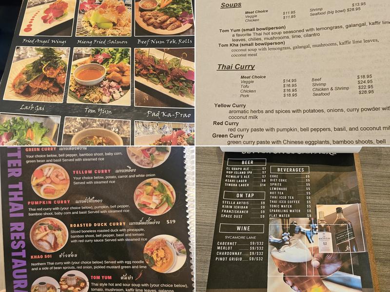 Better Bites Thai & More Menu