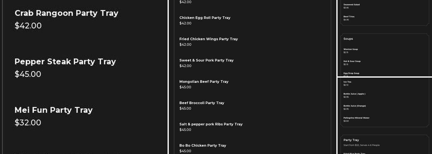 Sichuan Pepper Express Menu