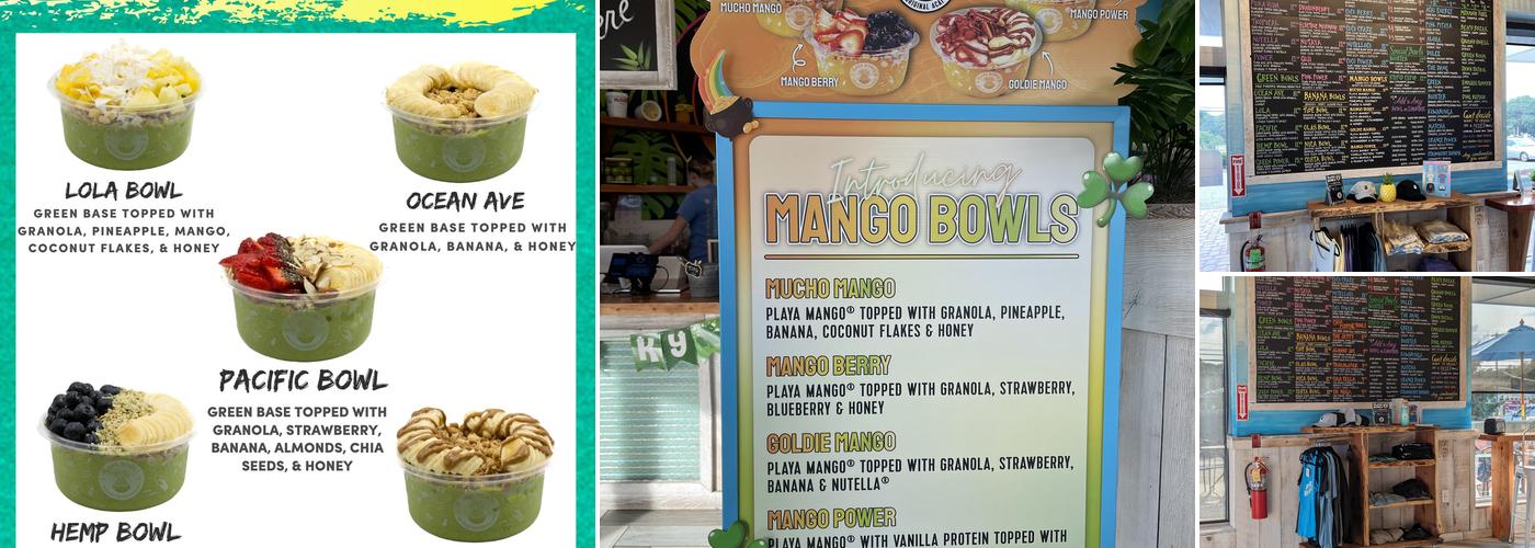 Playa Bowls Menu