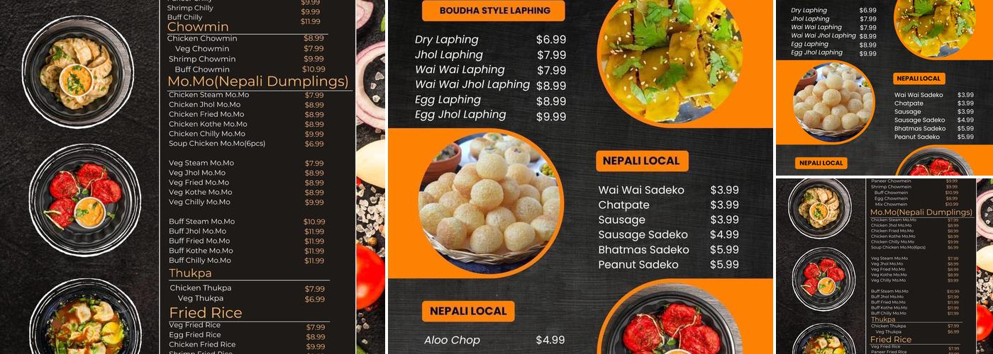 Northlake Mo:Mo food truck Menu