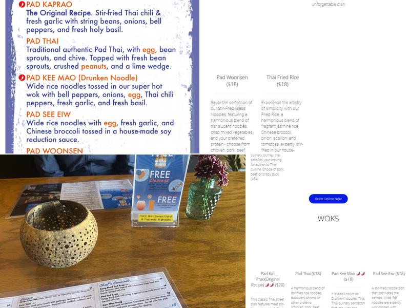 SENYAI Thai Street Food & Noodle Bar Menu