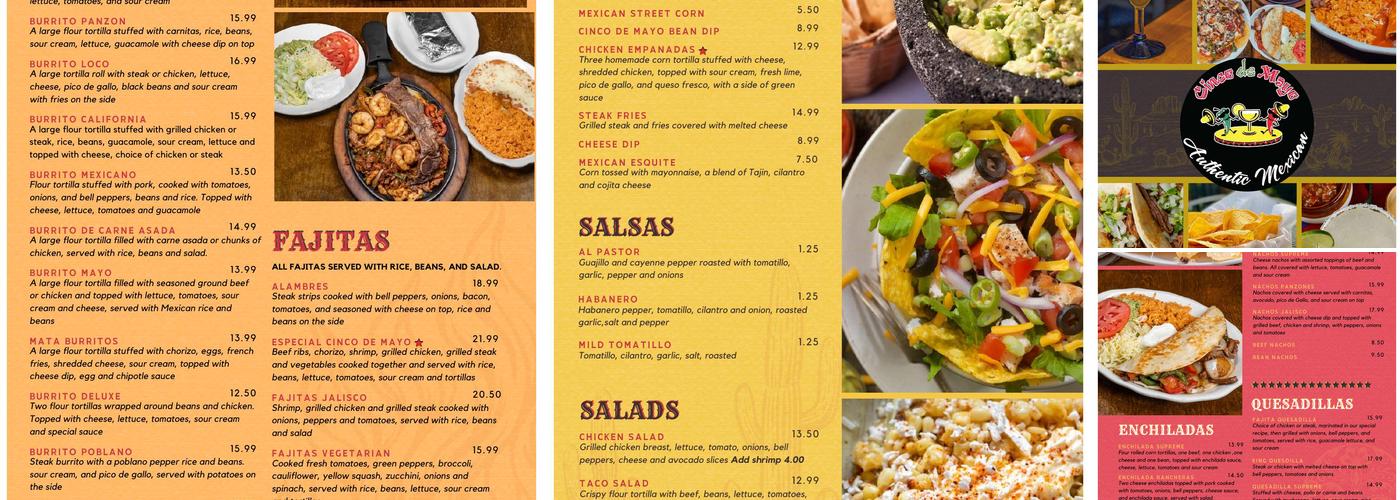 Cinco De Mayo Menu