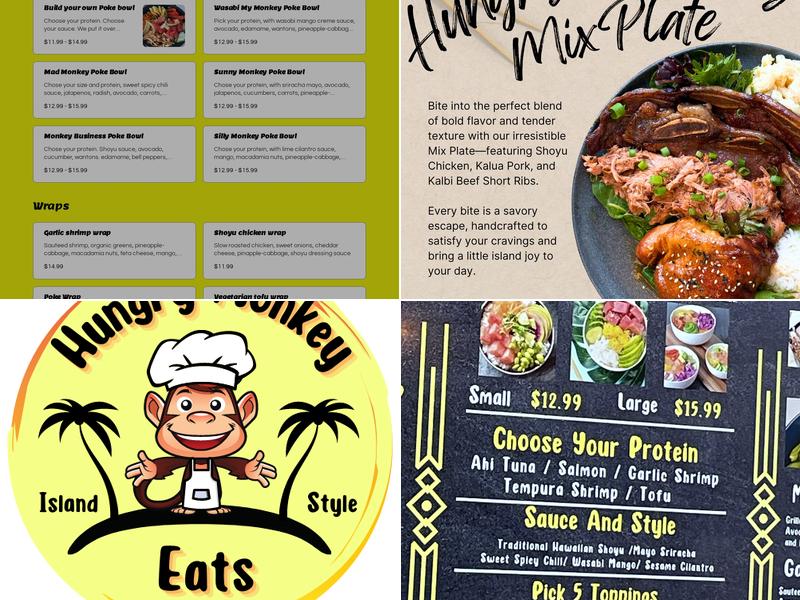 Hungry Monkey Island Style Eats Menu