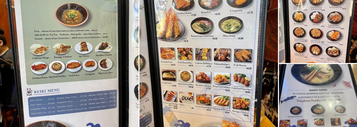 Ramen Bones Menu