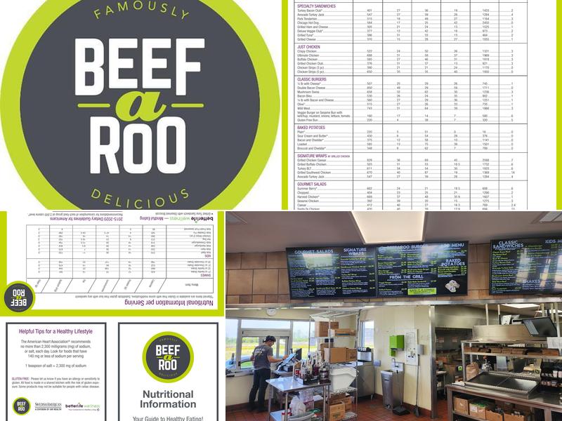 Beef-A-Roo Menu