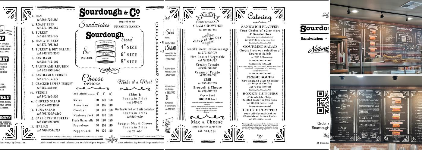 Sourdough & Co Menu
