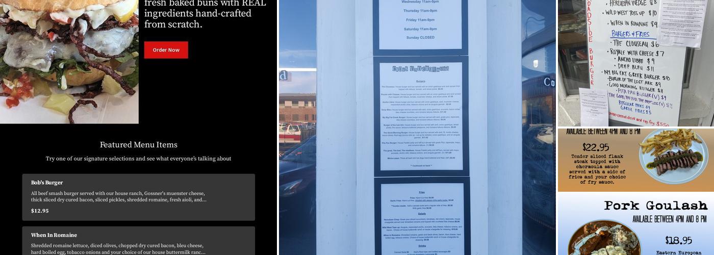 Cooks Underground Menu