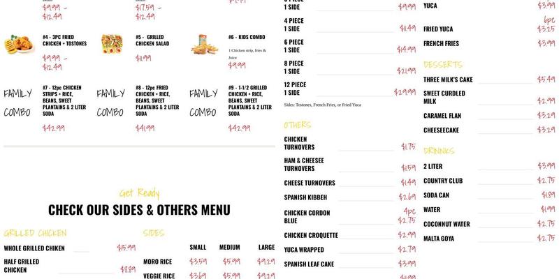 Pollo Centro Menu