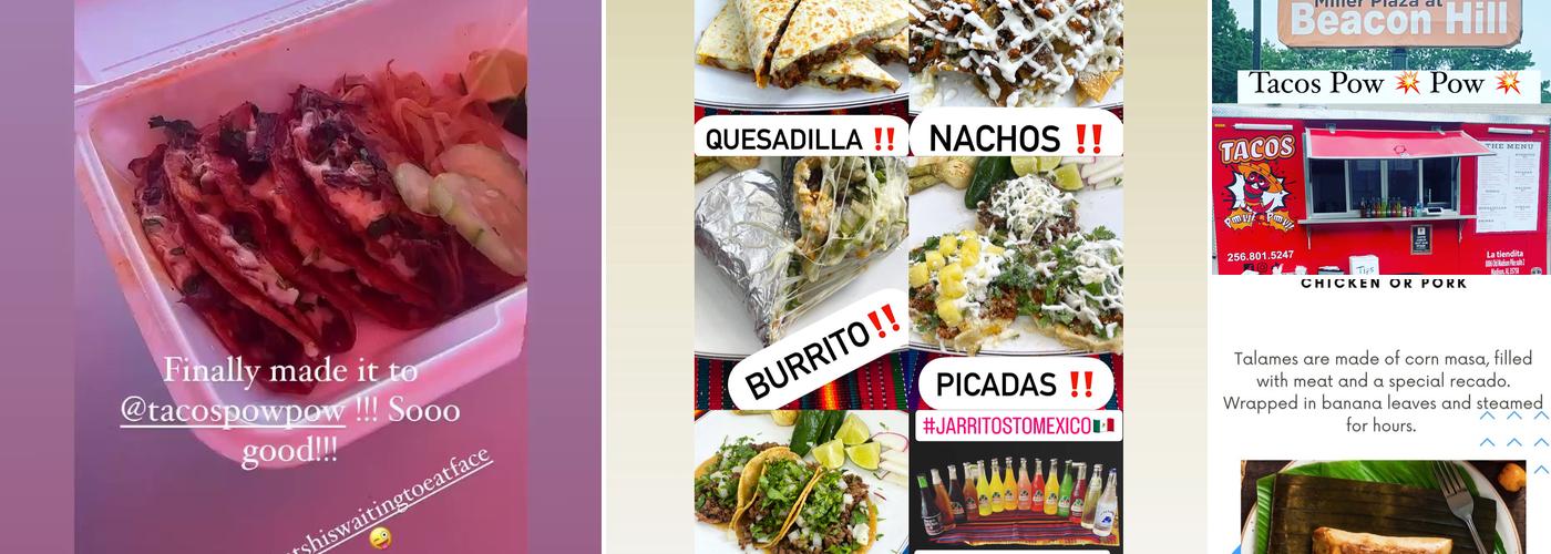 Tacos pow 💥 pow 💥 Menu