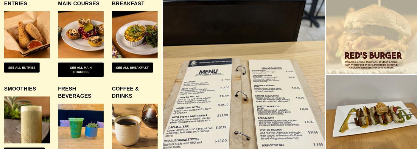 Red's Leaf Café Menu