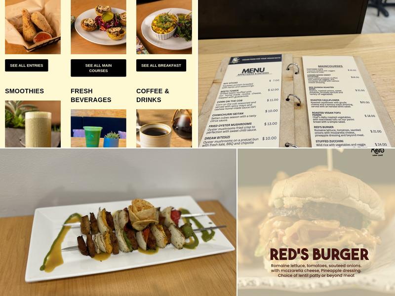 Red's Leaf Café Menu