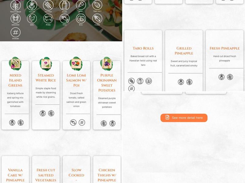 Mauka Warriors Luau Menu