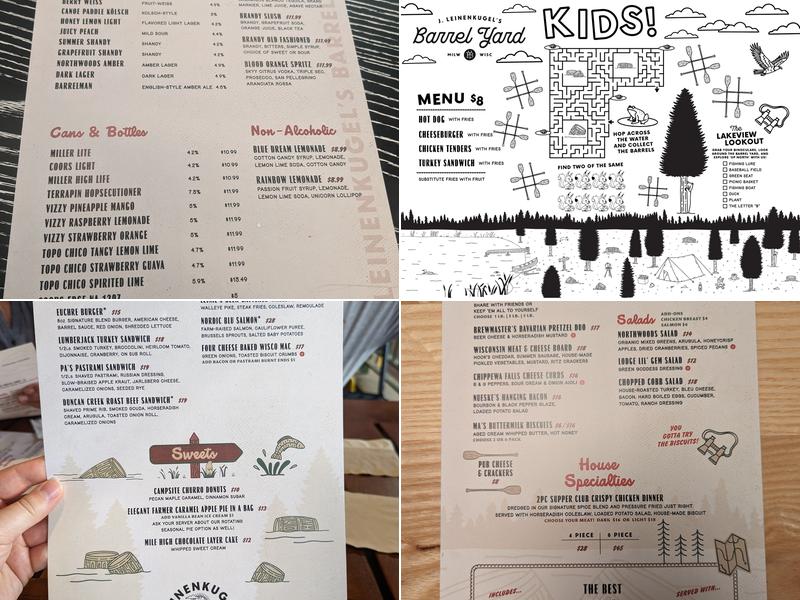 J. Leinenkugel's Barrel Yard Menu