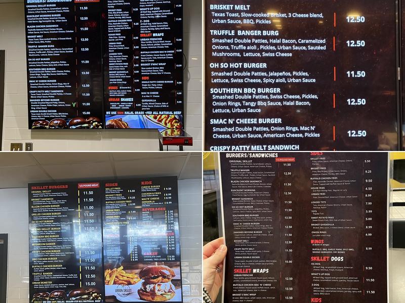 Urban Skillet Riverside Menu