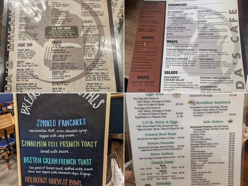 Lida's Breakfast & Lunch Menu