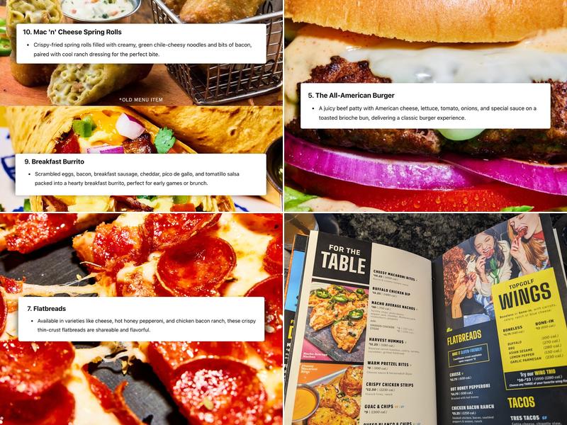 Topgolf Mobile Menu