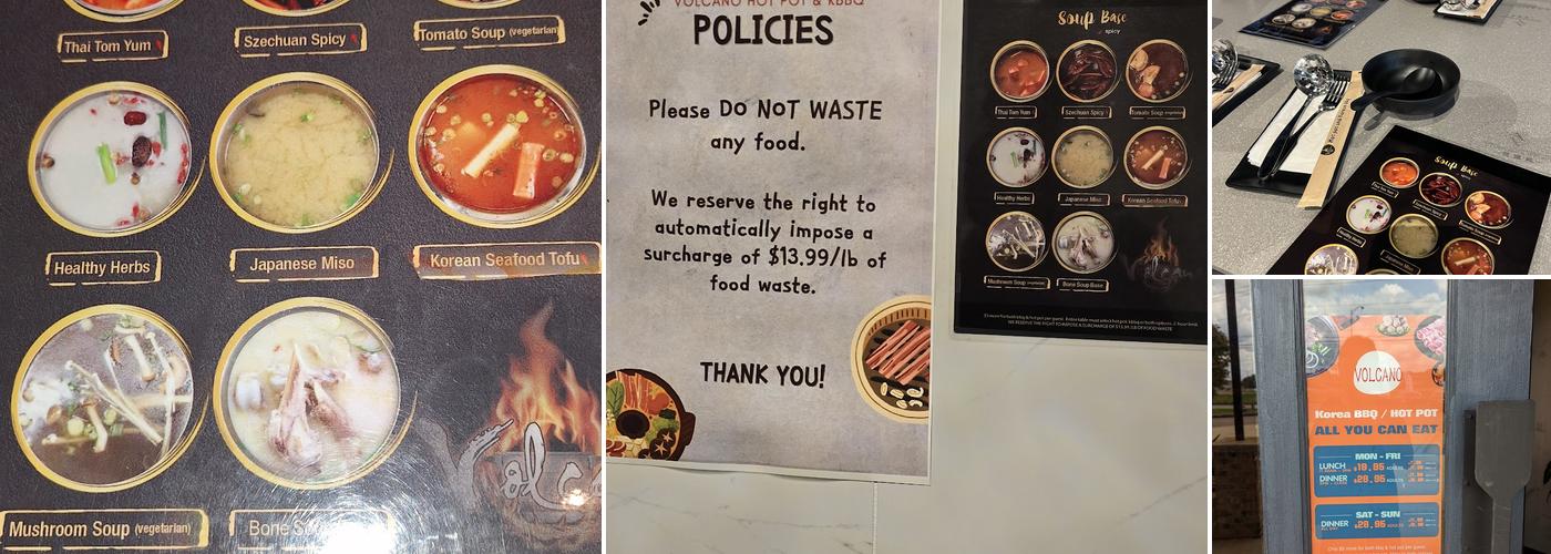 VOLCANO HOT POT & KOREAN BBQ Menu