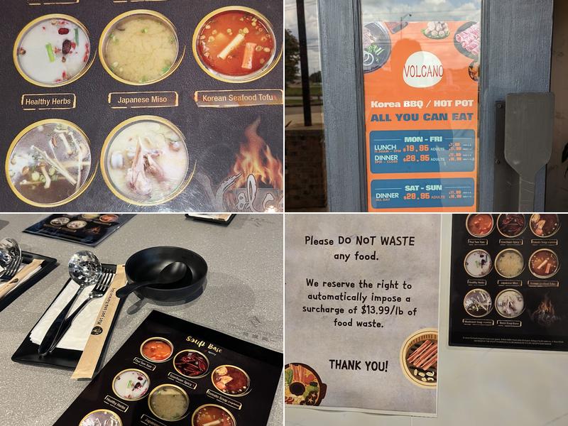VOLCANO HOT POT & KOREAN BBQ Menu