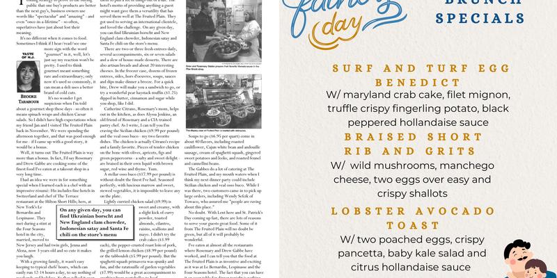 The Fruited Plain Caterers Menu