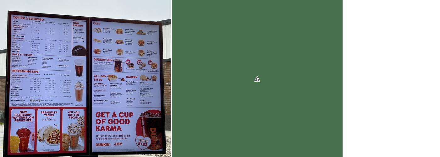 Dunkin' Menu