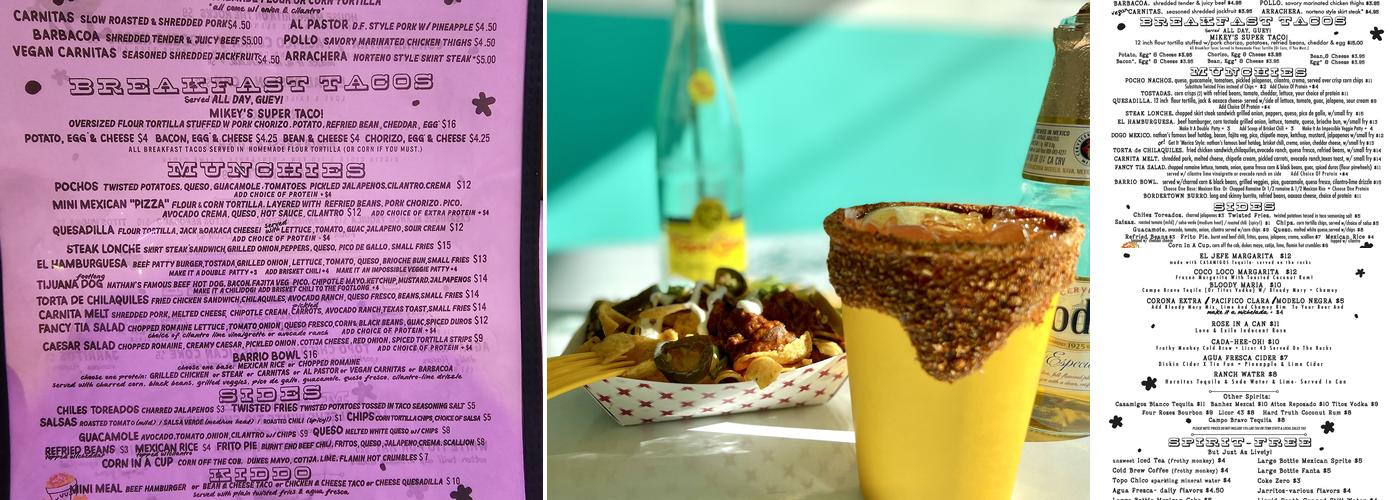 Tio Fun! Menu