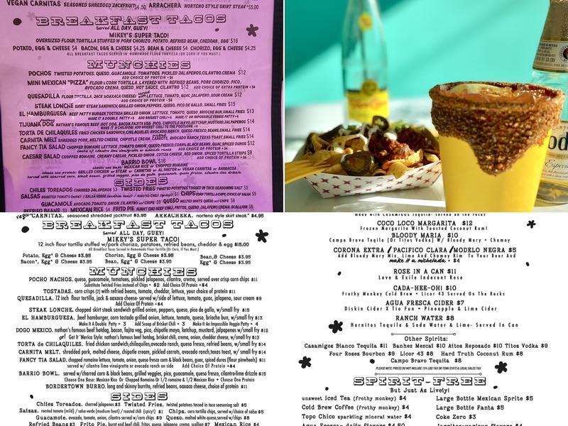 Tio Fun! Menu