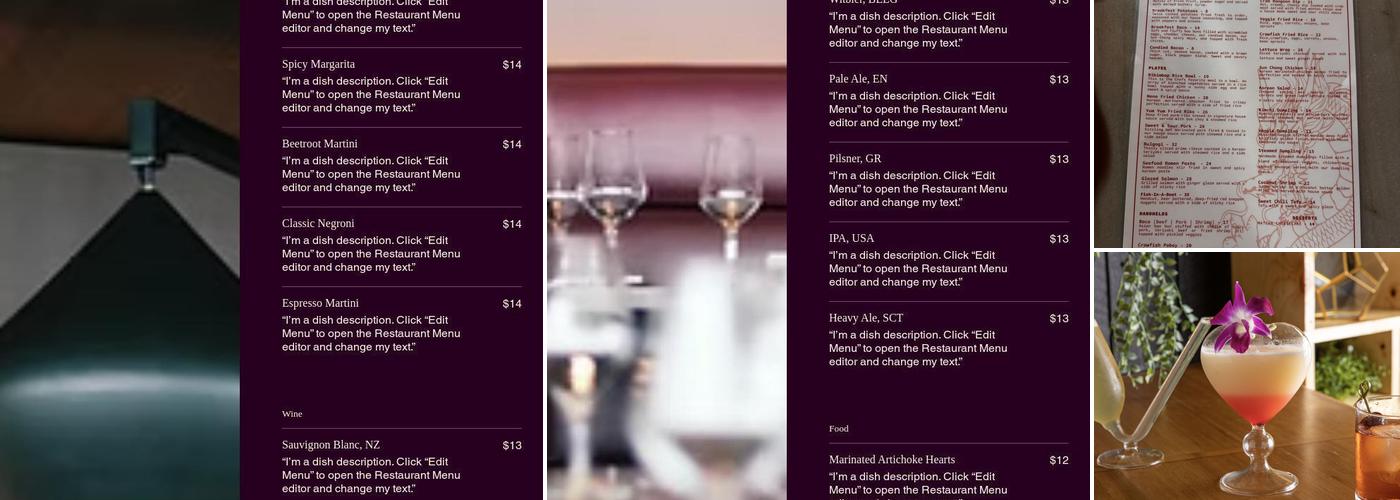 Sun Chong Menu