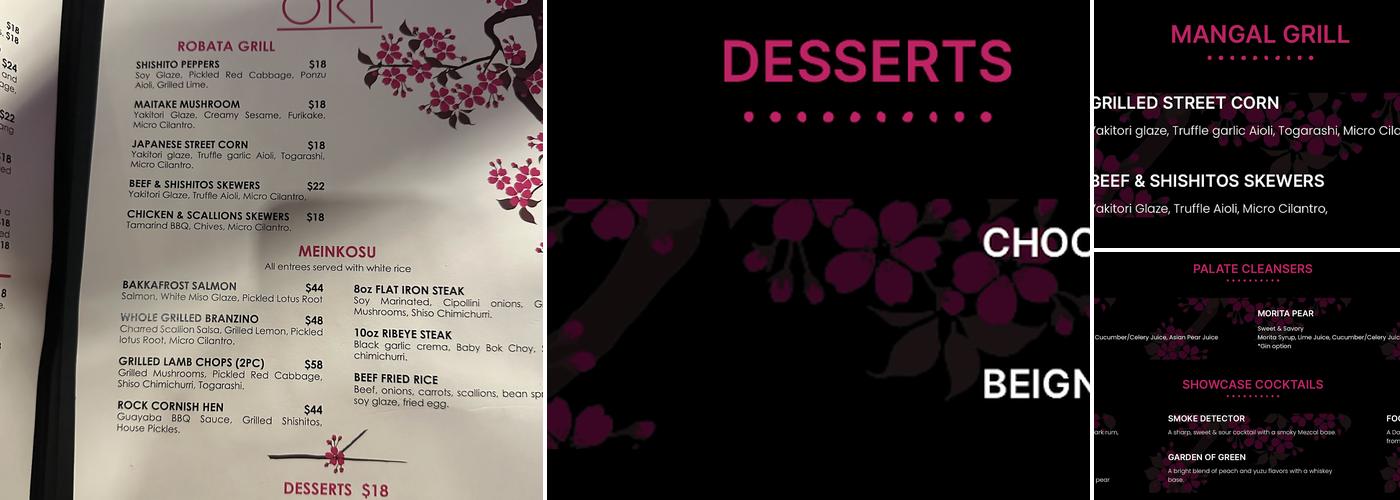 Oki Miami Menu