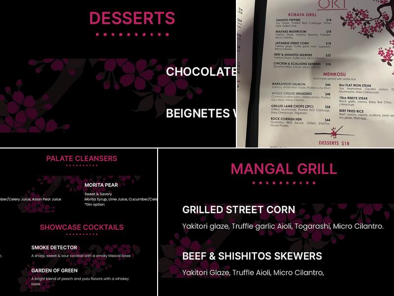 Oki Miami Menu