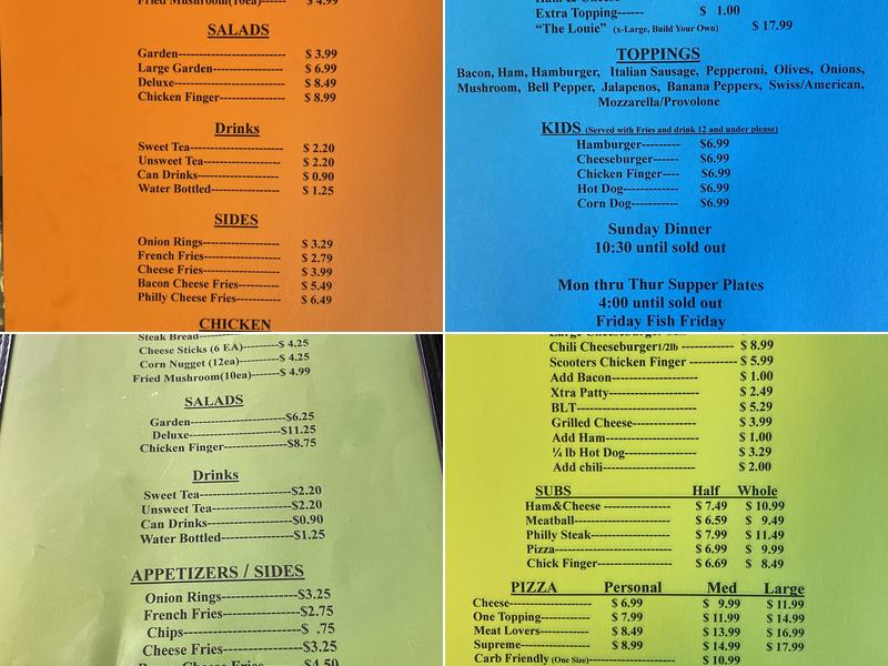 Wally’s Menu