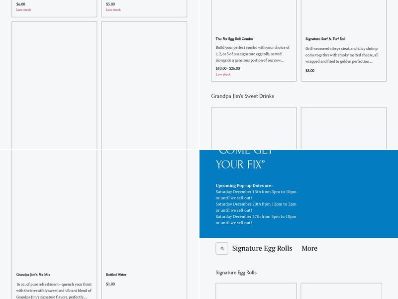 The Egg Roll Fix Menu