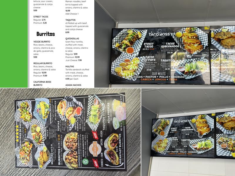 The Taco Boss Menu