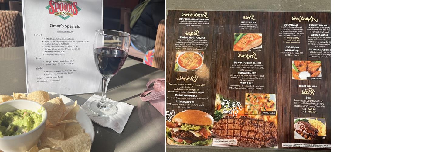 Spoons Grill & Bar Menu