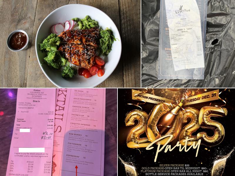 Fixtion Restaurant & Bar Menu