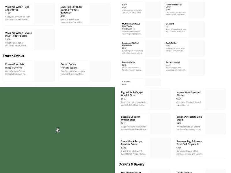 Dunkin' Menu