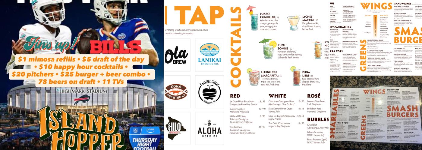 Island Hopper Taproom Menu