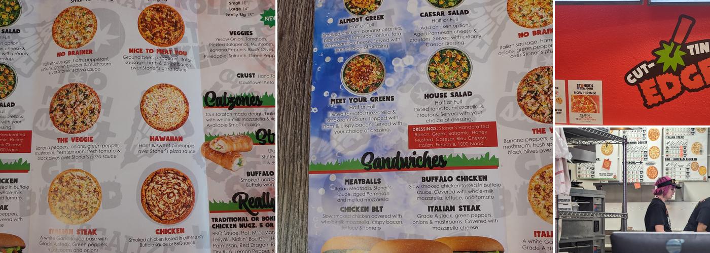 Stoner's Pizza Joint Palatka Menu