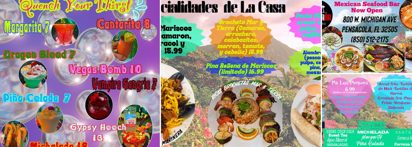 La Cabana Marisqueria Seafood Café Menu