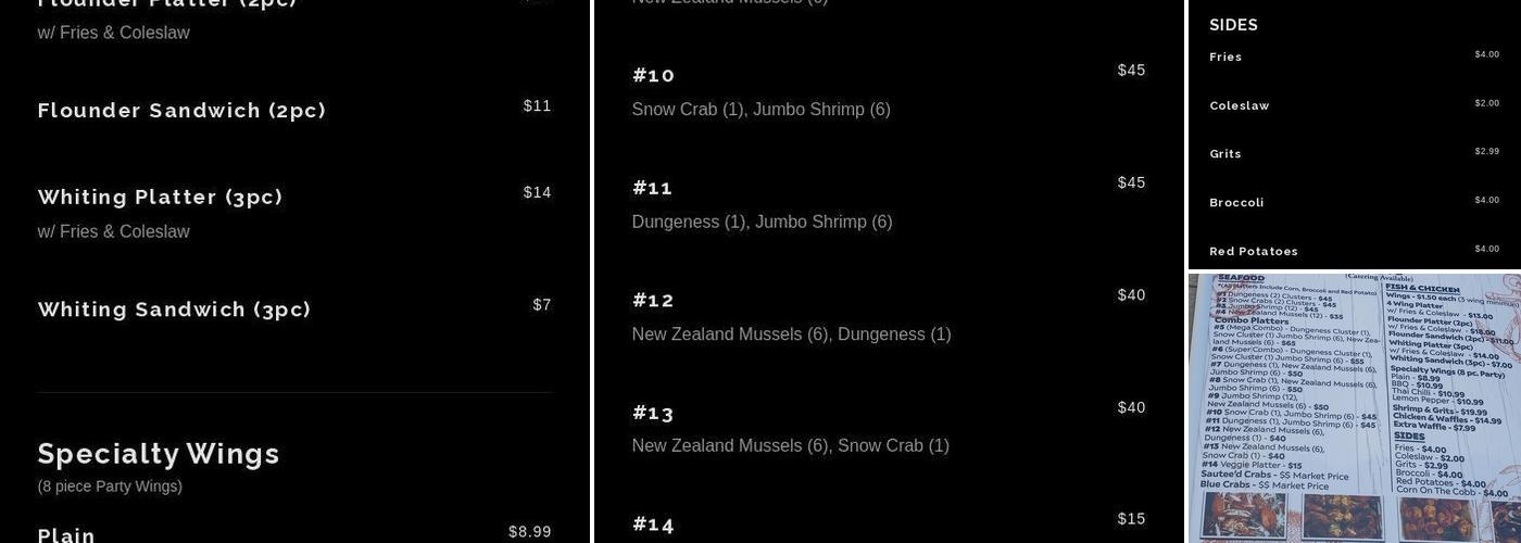 Mr. Crabs The Original (BOAO) Menu