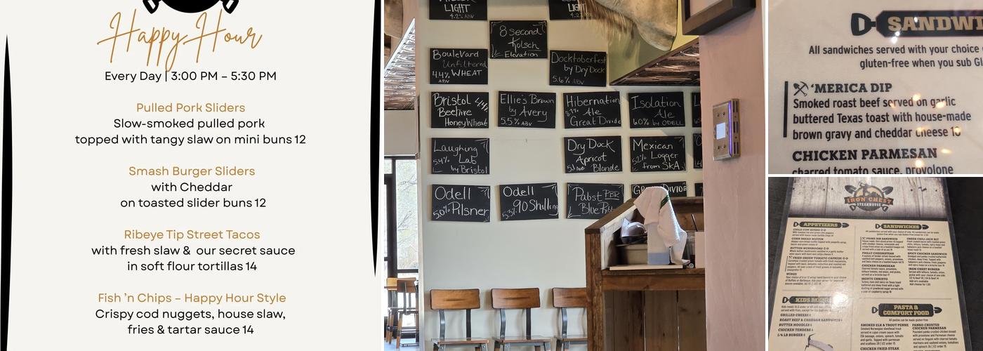 Iron Chest Steakhouse Menu