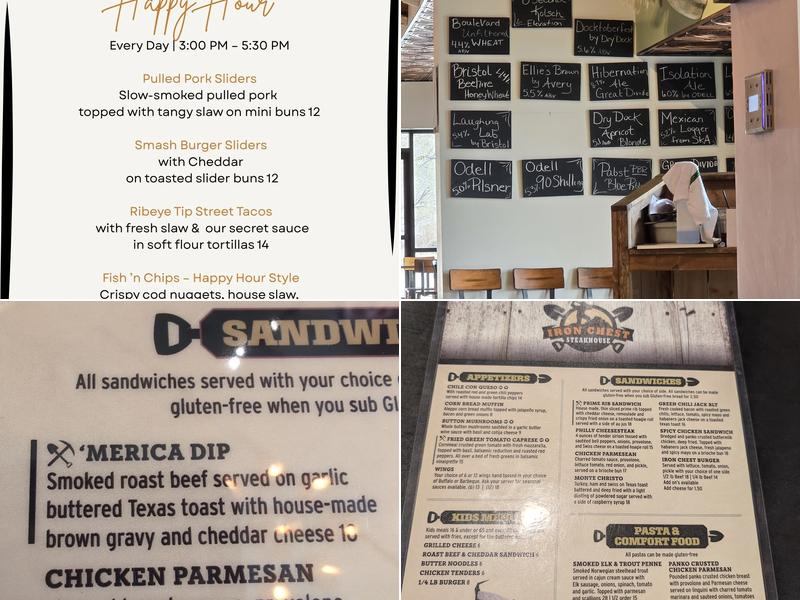 Iron Chest Steakhouse Menu