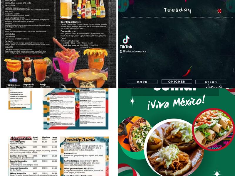 La Tapatia Mexican Restaurant. Menu