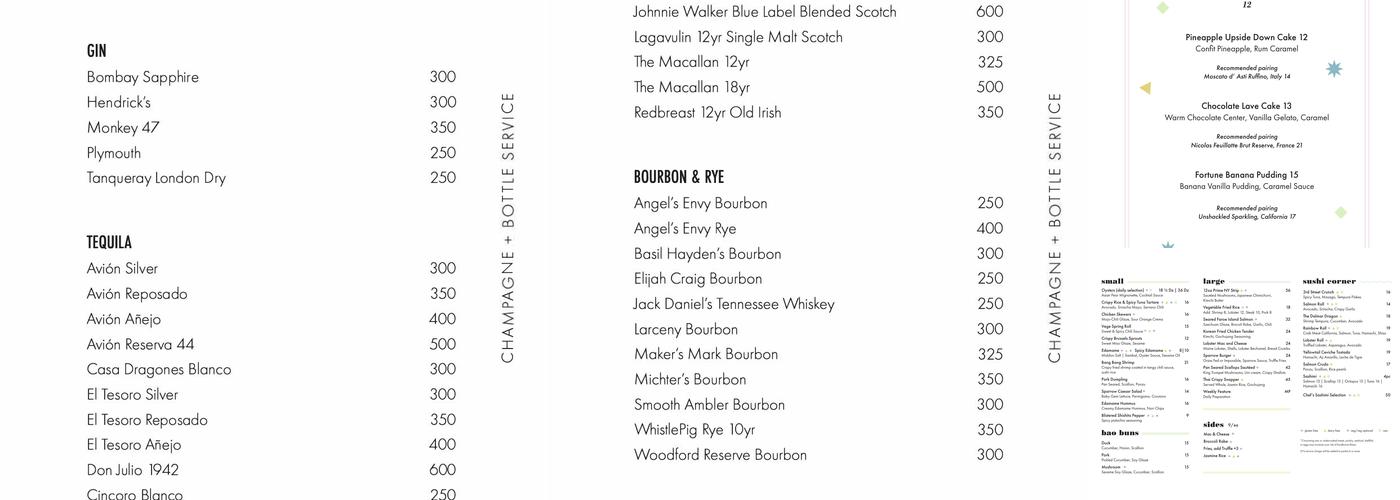 Sparrow St Pete Menu