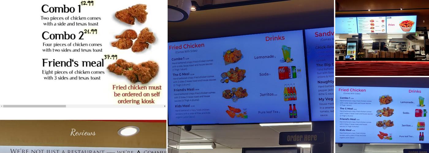 Chicken G's Menu