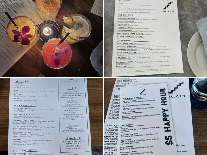 Balcon Comedor y Bar Menu